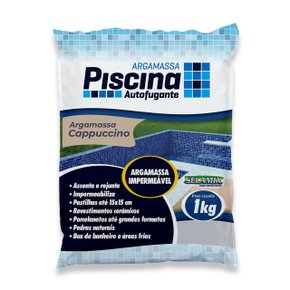 Argamassa Piscina Autofugante Impermeável Cor Cinza Níquel 1Kg
